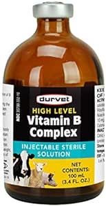 Durvet High Level Vitamin B Complex Injectable Farming Livestock Care 100ml