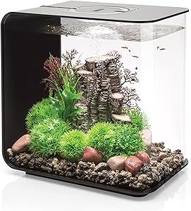 biOrb Flow 30 Acrylic 8-Gallon Aquarium with White LED Lights Modern Tank for Tabletop Display, Black